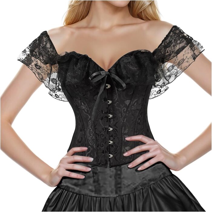 Жіноче корсетне прилягання GFPGNDFHG: класичний корсет з мережива, сатин, квітковий дизайн, великі розміри, корсетний топ, затягується під груди