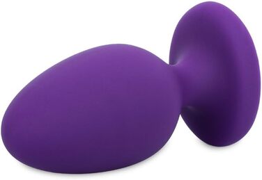 Анальний плаг AMORELIE Joy Twist – водонепроникний, силіконовий з ABS, фіолетовий