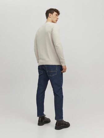 Чоловічий в'язаний светр Jack & Jones Jjeemil Knit Crew Neck Noos, колір Oatmeal (вівсяний)