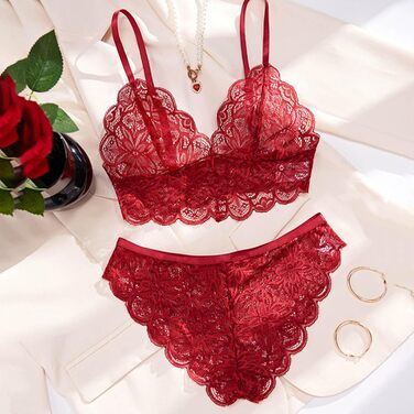 Жіноча нічна сорочка babydoll з V-подібним вирізом, Tanga, червона (C2-red, S)