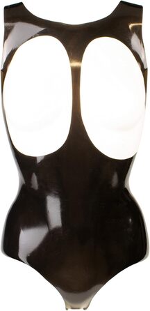 Корсет з латексу Rubberfashion Latex Body, чорний, 0.4 мм, без шлепок для грудей