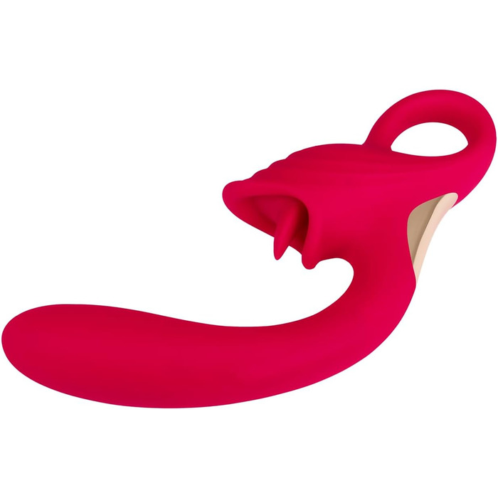 Вібратор EIS Silikon-Rabbit з масажером клітора, 21.5 см, водонепроникний (IPX7), акумуляторний, 2 мотори з 7 програмами вібрації, безпечний матеріал