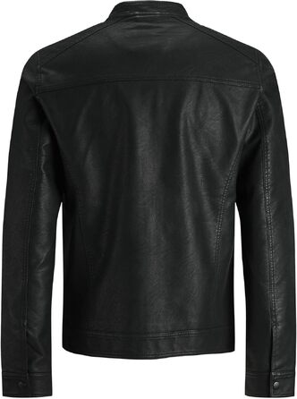 Чоловіча куртка з екошкіри Jack & Jones, чорна, розмір XL