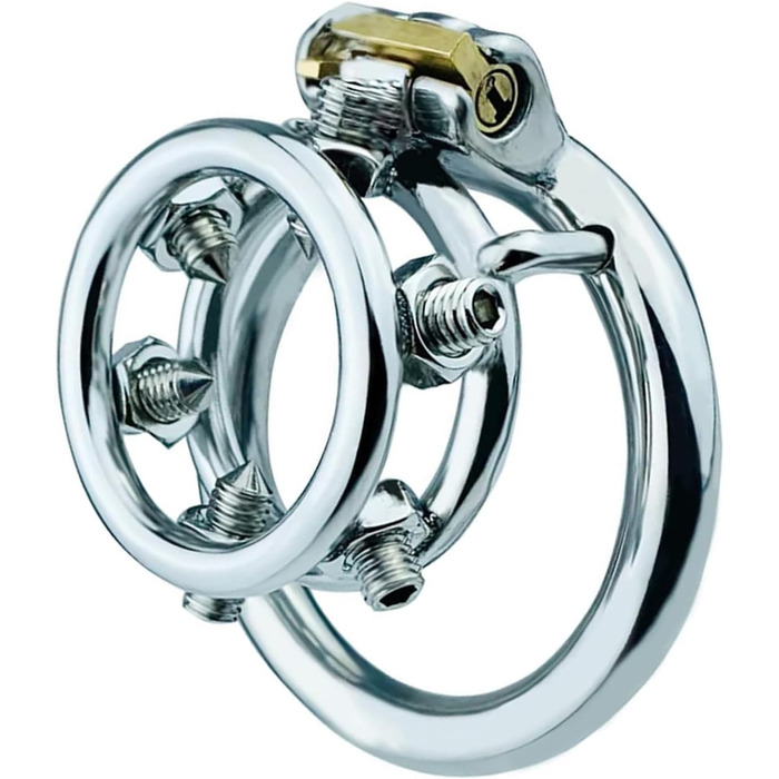 Сталевий кільцевий роздільник яєчок (Doul) з шипами для чоловіків. Кольце для яєчок, розтягувач яєчок, CBT, Бондеж, інтимні іграшки. Діаметр 45 мм