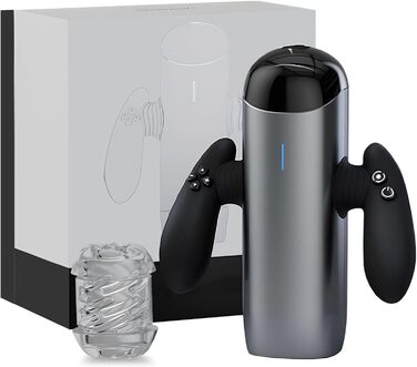 Масажер для чоловіків з 5 телескопічними головками та 5 режимами стимуляції. Реалістичний вагінальний масажер для чоловіків