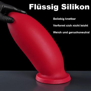 Анальний дildo NAIXBTY з силікону, XL, червоний: для стимуляції G-точки та простати, для жінок та чоловіків