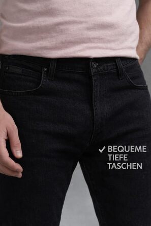 Чоловічі джинси Wrangler Texas Regular Fit Stretch — прямі денімові штани з бавовни, Black Overdye (чорний)