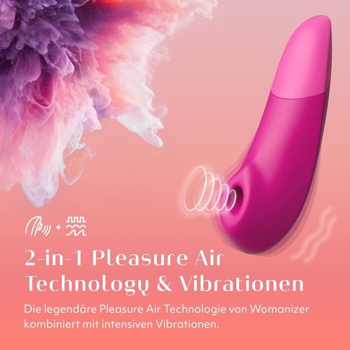 Womanizer Enhance 2 в 1: вібратор клітора та соска, стимулятор для жінок з функцією всмоктування | Іграшка для дорослих, вологостійка, перезарядна, рожева