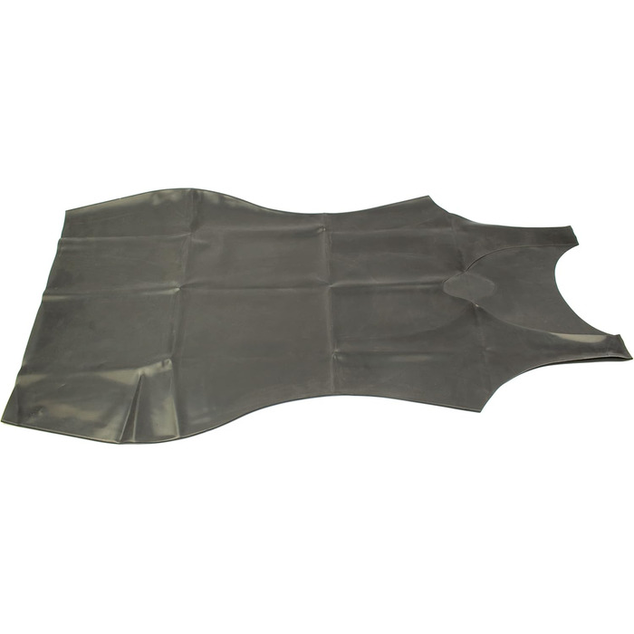 Латексне міні-плаття Rubberfashion - коротке латексне плаття, відкриті руки, бретельки, V-подібний виріз - жіночі сукні для жінок, чорний, 0.4 мм