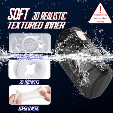 Електричний мастурбатор JFRong з телескопічною конструкцією, 10 режимів вібрації та 3D-вагінальними кишеньками для чоловіків