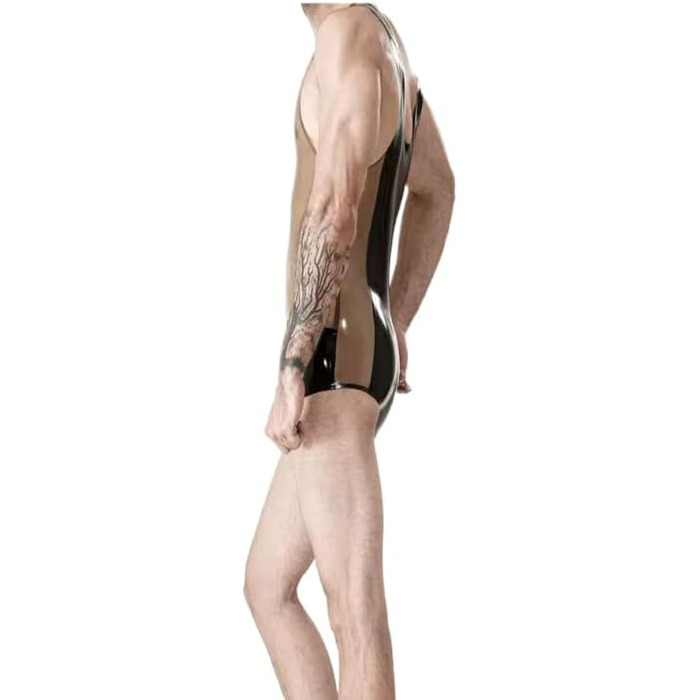 Латексний чоловічий костюм-котяча кішка GAYLOP: трикотаж, фетиш, слінг, клубний одяг, косплей, чорний, виготовлення на замовлення