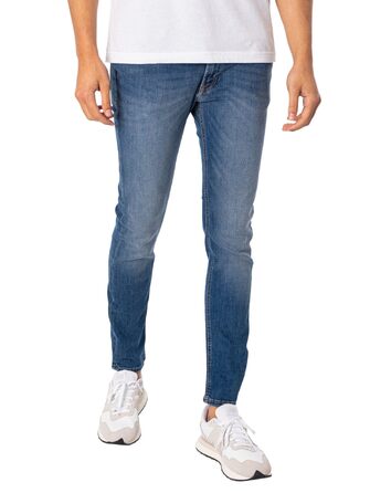 Чоловічі вузькі джинси Skinny Jack & Jones JJILIAM JJORIGINAL синього кольору, 36W / 32L