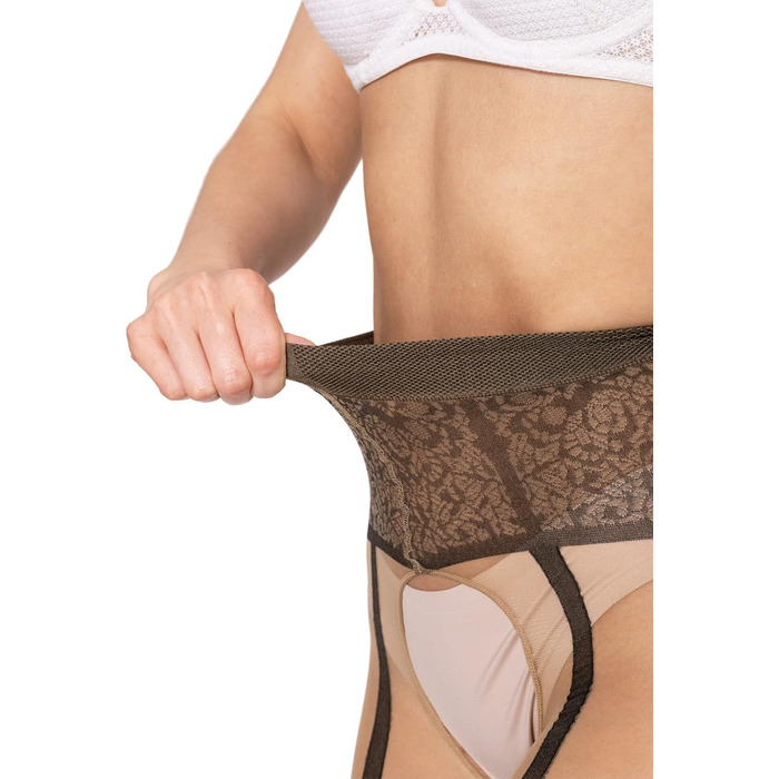 Шкарпетки-шкарпетки з візерунком BANANALU з відкритим кроком 20 Den XL Daino/Nero - 3 шт.