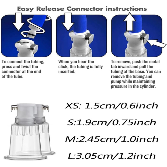 Вагінальна/Кліторальна помпа для жіночих інтимних процедур, силікон