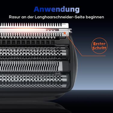 Електробритва для чоловіків Kensen Mini 4D Foil Shaver, водонепроникна портативна бритва для обличчя та бороди, USB-C зарядка, для подорожей