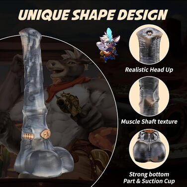 Анальний плагін NothosaurHUNTER JACK з трубкою, 44 см, для пар, секс-іграшка для чоловіків та жінок