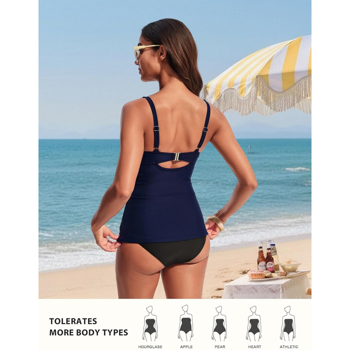 Топ для купальника Tankini Hanna Nikole з животом, зав'язками на грудях, V-подібним вирізом та принтом леопарда, S