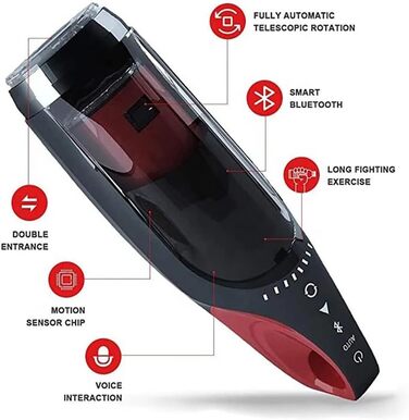 Електричний мастурбатор для чоловіків з 10 режимами, телескопічною функцією та ротаційним масажем. Автоматичний секс-іграшка, пеніс-насос