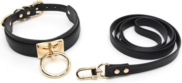 Чокер на шию Lalatia для жінок: кільце, шнурок, чорний, золотий, з штучної шкіри