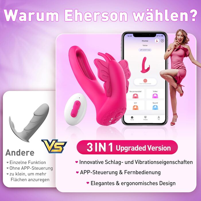 Вібратор для жінок G-точка та клітора - секс-іграшка з 9 режимами вібрації, 4в1, кролик, рожевий