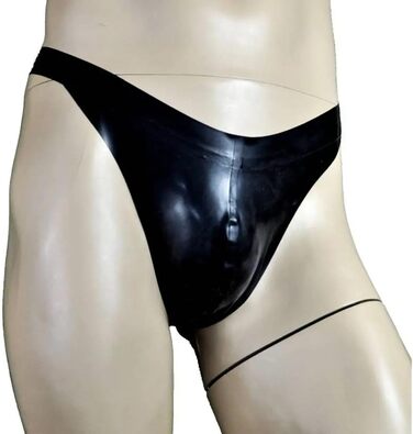 Чоловічі шорти-сліпи ABWL з натурального каучуку (латексу), чорні, розмір M/XL. Ідеально для косплею, клубного одягу та костюмів.