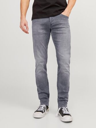 Чоловічі джинси Slim Fit Jack & Jones JJI GLENN JJICON (Сірий денім, 32W/34L)