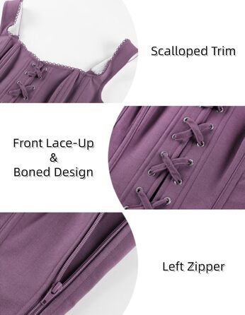 Жіночий корсет-топ SCARLET DARKNESS з шнурівкою, стиль Ренесанс, Пірат, Готика, бюстєль (14, фіолетовий)