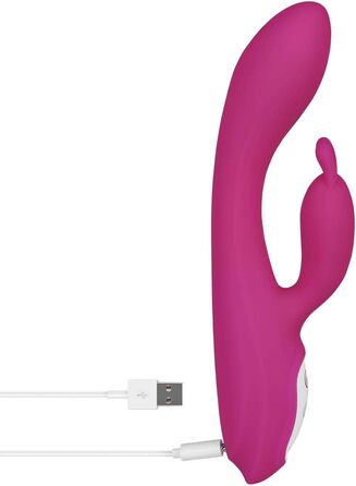 Кролик EIS з підігрівом | Інтимна іграшка для жінок | Вібратор-кролик з безпечного силікону | Перезаряджається та водонепроникний (IPX7) | Потужна стимуляція | Фіолетовий | 22 см