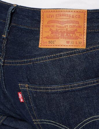 Чоловічі джинси Levi's 501 Original Fit One Wash, сині, 34W / 32L