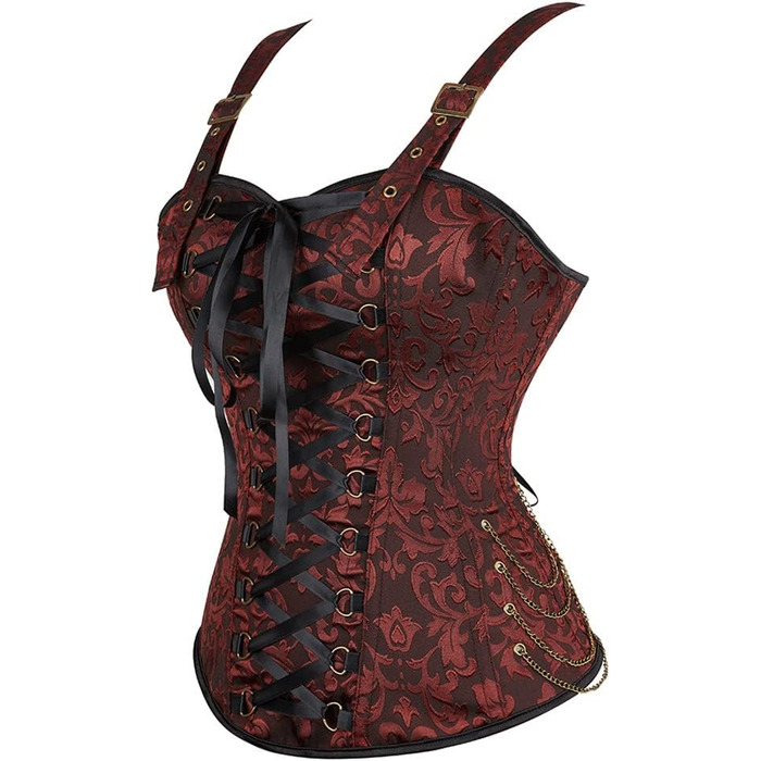 Топ-корсет Grebrafan для жінок у готичному стилі з бретелями, колір коричневий