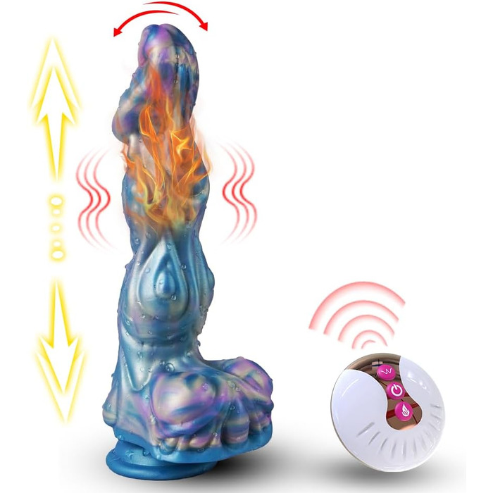 Анальний вібратор Jpscor Monster з нагріванням, 10 режимів вібрації та стимуляції G-точки та простати