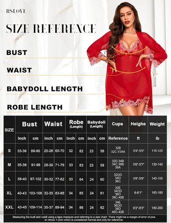 RSLOVE Сексуальна спідня білизна: мереживний бабідол, нічна сорочка, піжама (XL, червоно-біла)
