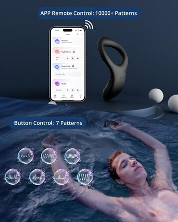 LOVENSE Diamo Bluetooth вібратор кільце для чоловіків з пультом керування, безліч режимів, програмування