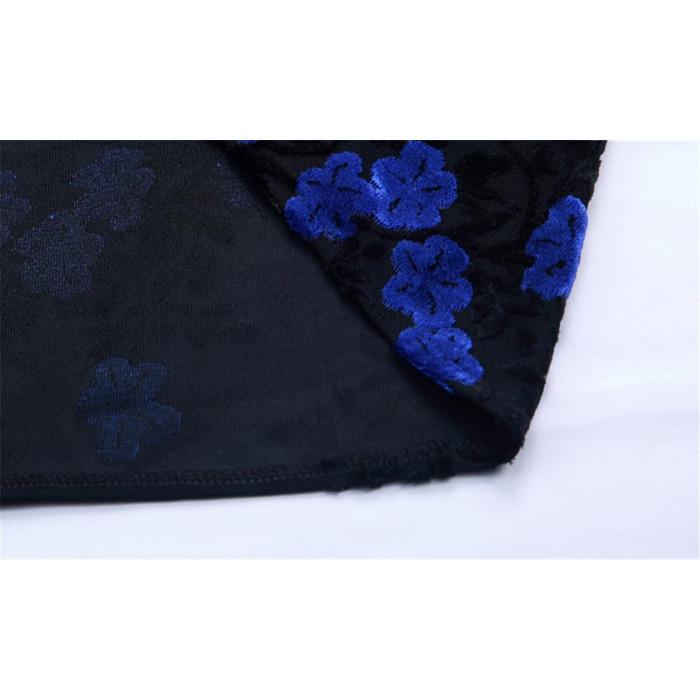 Чоловіча футболка з квітковим принтом, червона, обтислого крою, для клубів, весна, розмір EU L (77-85 кг)