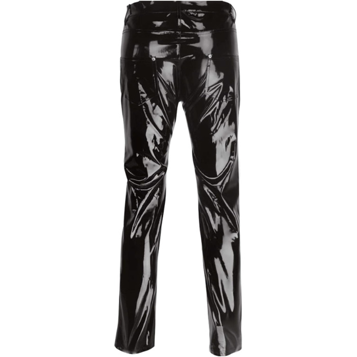 Чоловічі шкіряні штани-легінси з відкритим кроком, шкіра, чорний колір, для вечірок та клубів