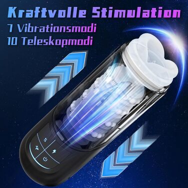 Електричний мастурбатор Leishen для чоловіків з масажними кульками - 10 режимів зсуву та 7 вібрацій