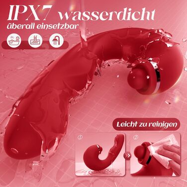 Вібратор для жінок з 5 режимами, масажер клітора та G-точки, сексуальна іграшка для пар, тихий вібратор, червоний