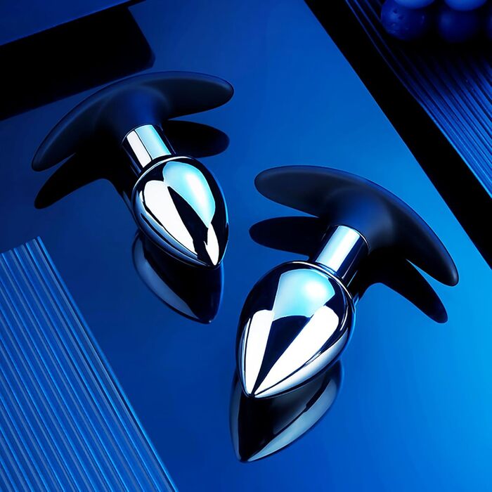 Анальний плагін для жінок з кулькою всередині – металевий батплъг для інтенсивних відчуттів, секс-іграшка для пар та початківців LZYLWC (S+L)