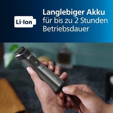 Універсальний тример та машинка для стрижки Philips Multigroom Series 7000 MG7961/15, 17 в 1 для обличчя, голови та тіла, металеві леза, 26 налаштувань довжини (0,5-20 мм)