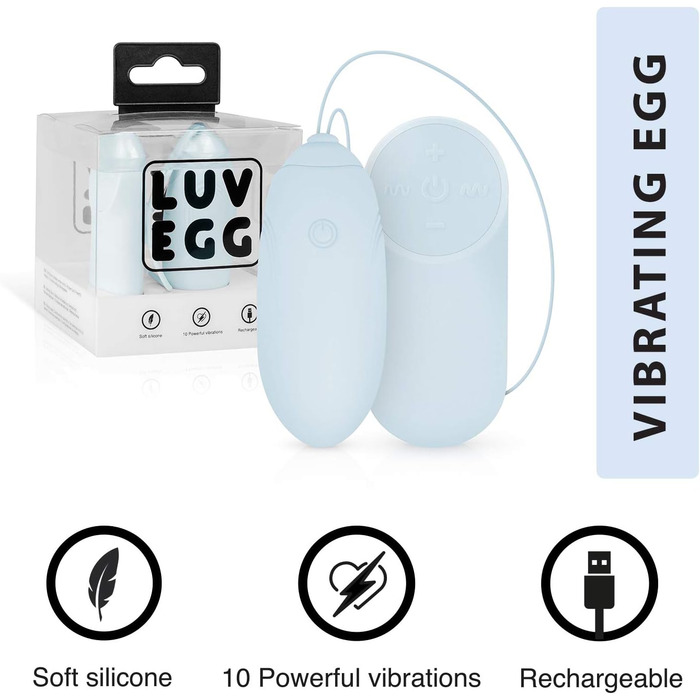 Вібраційний масажер LUV EGG з пультом дистанційного керування для чуттєвого почуття - Підходить для пар та новачків: 10 режимів, водонепроникний, перезаряджуваний, зелений