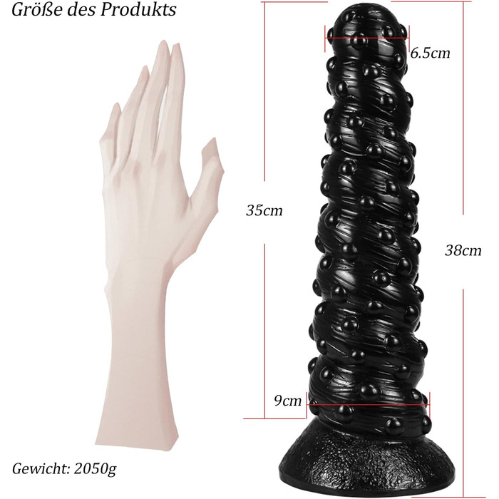 Анальний дилда BDSMAGE XXL, діаметр 9 см. Великий анальний плаг для жінок та чоловіків. Еротичні іграшки для пар. Чорний колір