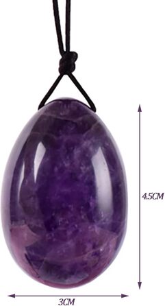 Аметистовий Йоні-Ей (Яйце) з Набором для Масажу та Кегель-Впрас, для Жінок