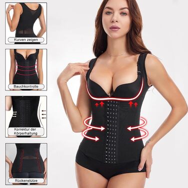 Корсет для жінок, бандаж після пологів, корсе-шорти, shapewear, чорний L
