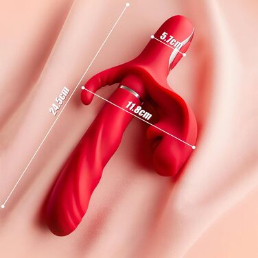 Вібратор для жінок Roluck 3-в-1: 5 режимів лизання, 5 вібрацій та 5 імпульсів