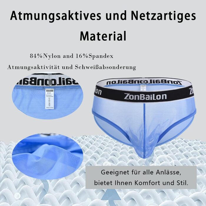 Сліпекс для чоловіків YAHWULAI: сексуальна та зручна білизна з великим кишеньком (чорний, синій, темно-сірий)