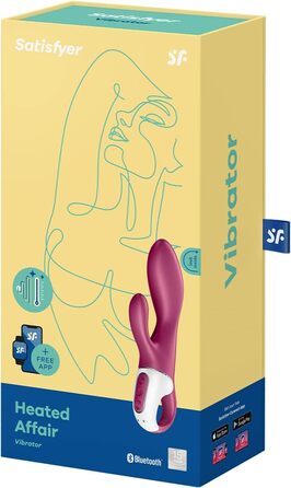 Satisfyer Rabbit Heated Affair Connect – вібратор-кролик з підігрівом та Bluetooth, 20.5 см, червоний