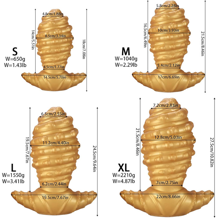 Анальний дildo Jomyu з силікону, великий розмір, конічна форма, T-подібна основа, для чоловіків та жінок