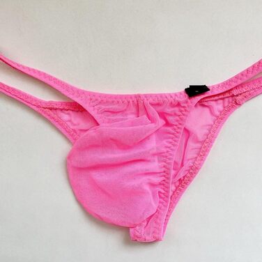 Сексуальні мереживні труси для чоловіків Faringoto – труси-сліп, танга, рожевий колір, розмір L