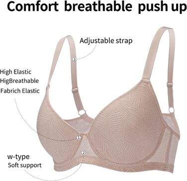 6 бюстгальтерів BH для жінок з кісточками BHS Класичний бюстгальтер Soft Push Up Comfy T-Shirt, 85C, 6 шт.