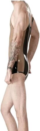 Латексний чоловічий костюм-котяча кішка GAYLOP: трикотаж, фетиш, слінг, клубний одяг, косплей, чорний, виготовлення на замовлення